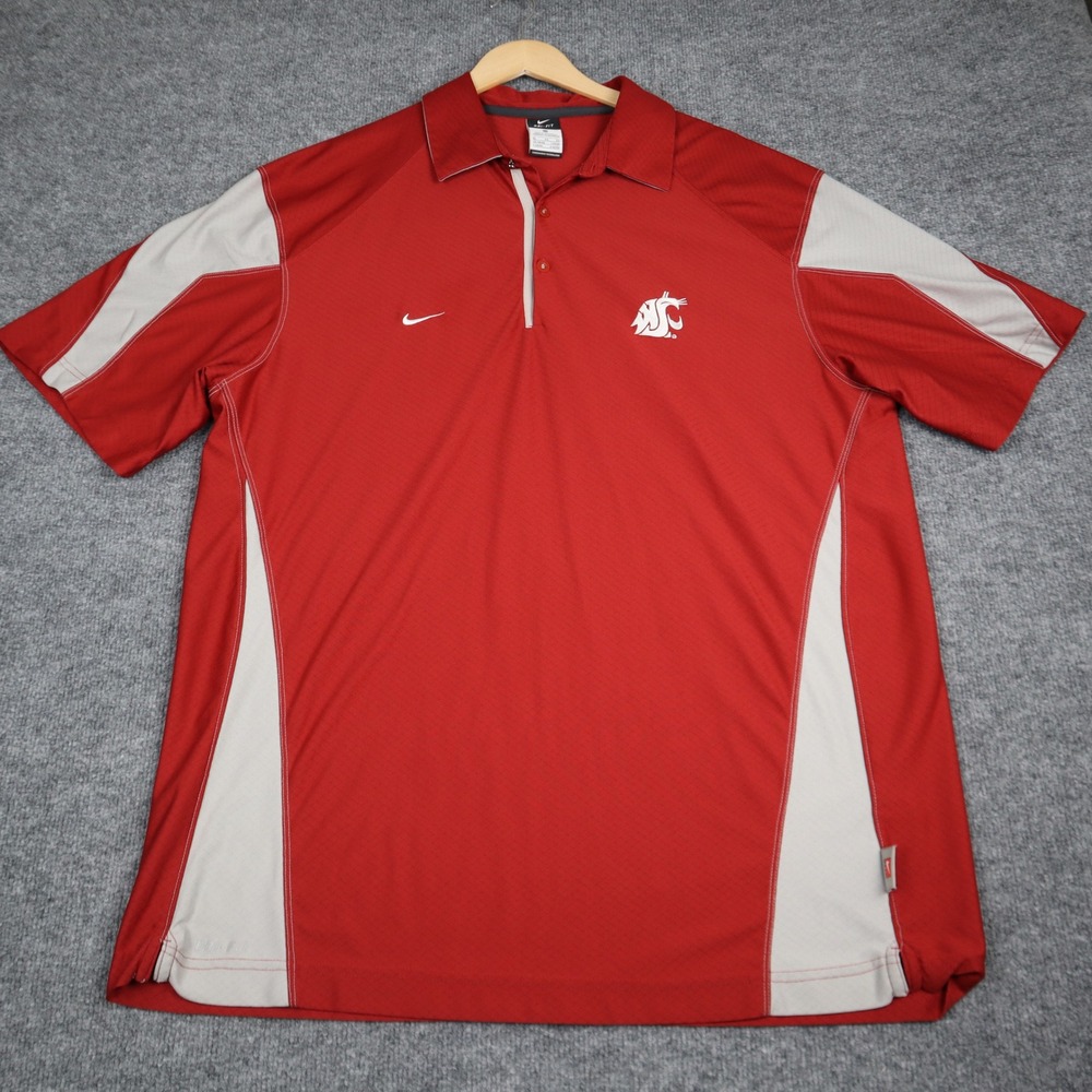 Washington‎ State Cougars Nike Dri Fit Polo Shirt Mens XL Team Authentic
